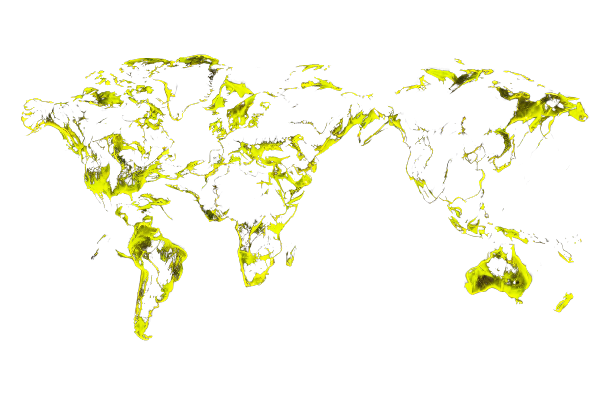 Yellow world map. Qolitica.